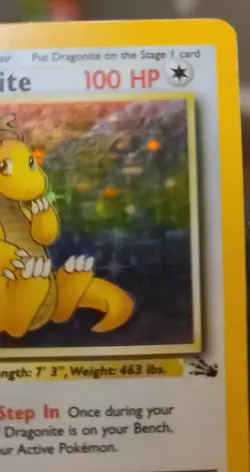 1999 Pokemon TCG Dragonite Fossil 4/62 Holo Unlimited - Image 4