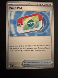Pokemon Poke Pad 198/217 Trainer Item Card Nintendo English 2026 - Image 1