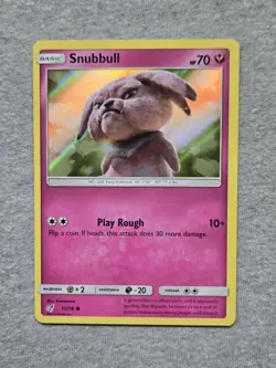 Snubbull 15/18 Holo Detective Pikachu Pokemon TCG Card - Image 1