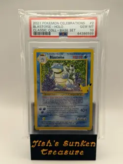 Pokemon TCG Blastoise Celebrations Classic Collection Card 2/102, PSA 10 - Image 1