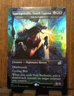 MTG💀 Spacegodzilla, Death Corona BORDERLESS FOIL Ikoria: Lair of Behemoths NM💀 - Image 1