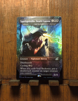 MTG💀 Spacegodzilla, Death Corona BORDERLESS FOIL Ikoria: Lair of Behemoths NM💀 - Image 2
