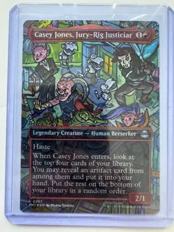 Casey Jones, Jury-Rig Justiciar (Borderless) FOIL #0207 TMNT TMT NM ENG MTG - Image 1