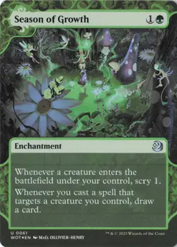 Season of Growth U Wilds of Eldraine: Enchanting Tales 61 NM Foil - Image 1