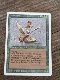 MTG ~ Cockatrice ~ 3ED Third 3rd Edition Revised ~ 1994 English ~ Rare Nrmt - Image 1