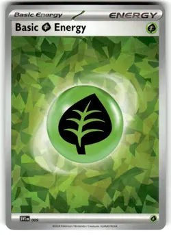 Holo Grass Energy NM SVE009 Cracked Ice Holo Pokemon TCG - Image 1
