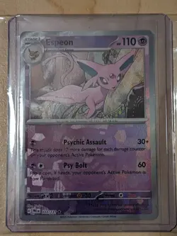 Pokemon Prismatic Evolutions Espeon Master Ball 033/131 Reverse Holo Rare - Image 1