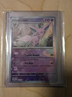 Pokemon Prismatic Evolutions Espeon Master Ball 033/131 Reverse Holo Rare - Image 2
