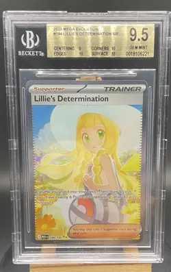 LUCKY BECKETT 9.5 Lillie's Determination 184/132 POKEMON Mega Evolution **EYES** - Image 1