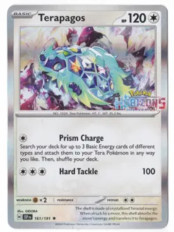 Pokemon Terapagos Surging Sparks Horizons Stamp 161/191 Reverse Holo Rare - LP - Image 1