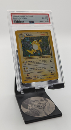 2000 Raichu 16/130 Pokemon TCG Base Set 2 Rare PSA 6 With Swirl Spiral - Image 1