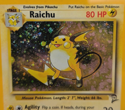 2000 Raichu 16/130 Pokemon TCG Base Set 2 Rare PSA 6 With Swirl Spiral - Image 2
