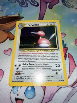 Pokemon TCG Porygon2 Neo Revelation Holo Rare Card 12/64 - Image 1
