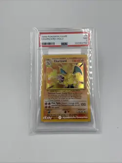 RARE! NM 1999 Pokemon Base Set Charizard #4 Holo PSA 7 - Image 1