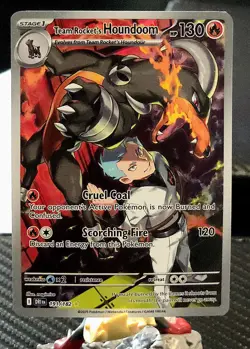 Team Rocket's Houndoom 191 Destined Rivals Illustration Rare Pokemon TCG - NM - Image 1