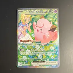 Pokemon TCG Lillie's Clefairy ex 184/159 Sv09 SIR Holo EX - Image 1