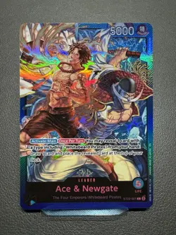 One Piece Ace & Newgate ST22-001 Foil Leader Card English - Image 1