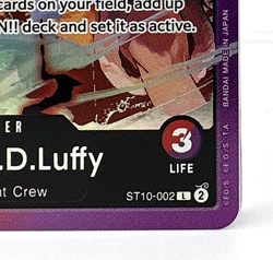 One Piece Monkey.D.Luffy (002) ST10-002 Ultra Deck: The Three Captains Foil NM+ - Image 5