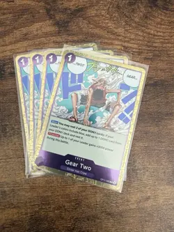 OP11-080 Gear Two (R) A Fist of Divine Speed - One Piece CCG x4 Playset - Image 1
