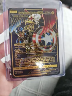 Captain America & Braviary GX Black Foil Fan Art Vinyl Collector Card - Image 5