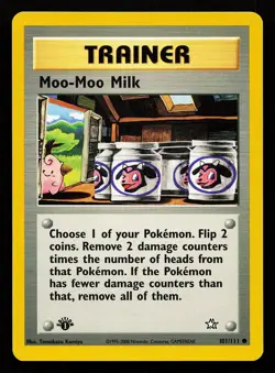 Moo-Moo Milk 101/111 Common 1st Edition Neo Genesis Pokemon Card - Image 1