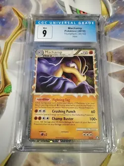 Machamp (Prime) 95/102 HeartGold Soulsilver Triumphant Holo, Pokemon card, CGC 9 - Image 1