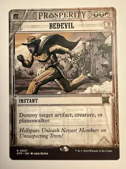 Bedevil 0037 OTP Rare Outlaws Of Thunder Junction: Breaking News MTG - Image 1