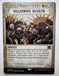 x1 Villainous Wealth OTP Breaking News MTG 58 RARE M/NM 1x - Image 1