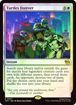 NM Foil Turtles Forever, MTG, TMNT, Magic the Gathering, 27 - Image 1