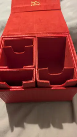 Dex Protection Proline Red Leather Deck Box MTG Storage - Image 2