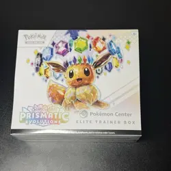 Pokemon Prismatic Evolutions Pokemon Center ETB Elite Trainer Box W/Acrylic case - Image 1