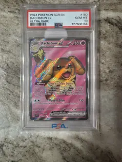2024 POKEMON SCR EN-STELLAR CROWN ULTRA RARE #160 DACHSBUN EX PSA GEM MINT 10 - Image 1