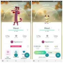 Pokemon Go Shiny Gigadynamax Mauzi - Pokemon Go Shiny Gigantamax Meowth - Image 1