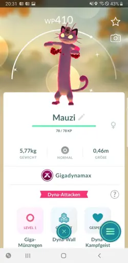 Pokemon Go Shiny Gigadynamax Mauzi - Pokemon Go Shiny Gigantamax Meowth - Image 2