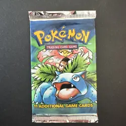 1999 Pokemon Base Set Unlimited Booster Pack VENUSAUR Unweighed Factory Sealed - Image 1