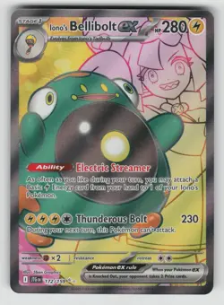 Iono's Bellibolt ex 172/159 Ultra Rare Journey Together Pokemon NM - Image 1