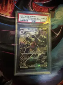 2025 POKEMON DRI EN-DESTINED RIVALS #232 CYNTHIA'S GARCHOMP EX PSA 10 - Image 2