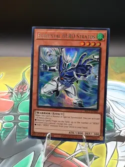 Yu-Gi-Oh! Elemental HERO Stratos BLC1-EN022 Ultra Rare 1st Ed NM - Image 1
