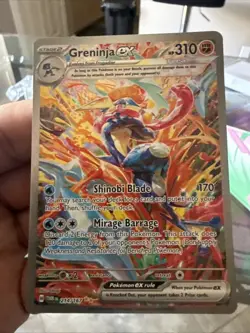 Pokemon Greninja EX TCG Scarlet & Violet Twilight Masquerade Card 214/167 Mint - Image 1