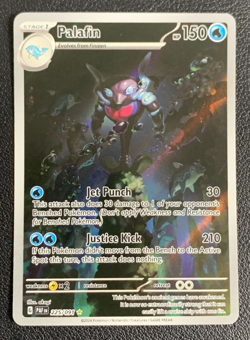 Palafin 225/091 Paldean Fates Illustration Rare Holo Pokemon TCG Card NM - Image 1