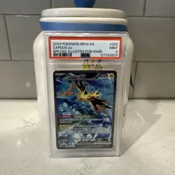 PSA 9 Zapdos ex SIR Pokemon 151 SV 202/165 Special Illustration Rare Card Mew - Image 2