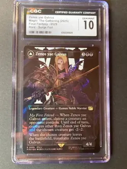 Zenos yae Galvus (Borderless) (Surge Foil) - FINAL FANTASY (FIN) MTG CGC 10 - Image 1