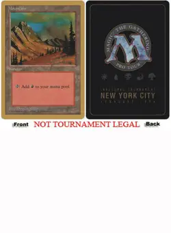 Mountain (4th Edition - Dark Red - Mark Justice) World Championship NM ABUGames - Image 1