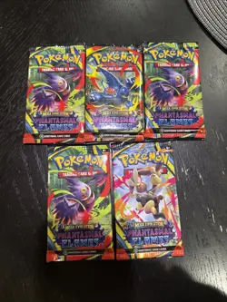 Pokemon Mega Evolutions Phantasmal Flames Booster Packs 5 Sealed free shipping - Image 1