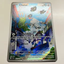Chatot 181/162 2024 Pokemon Temporal Forces Illustration Rare Full Art Holo NM+ - Image 2