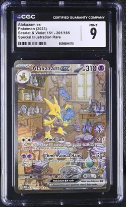 CGC 9 ALAKAZAM EX 201 SIR SCARLET & VIOLET 151 POKEMON MINT - Image 1