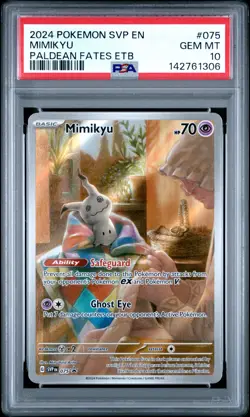 2024 POKEMON SVP EN-SV BLACK STAR PROMO #075 MIMIKYU PSA 10 - Image 1