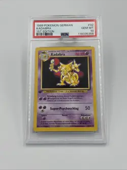 RARE PSA 10 Pokemon 1999 German 1ST EDITION Base Kadabra #32 GEM MINT! - Image 1