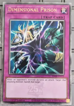 RA04-EN132 Dimensional Prison - Quarter Century Secret Rare Card 1st Edition - Image 1