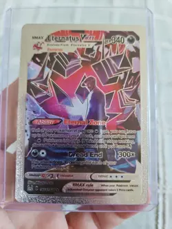 Eternatus Vmax Silver Foil Fan Art Textured Collector Pokemon Card TG22/TG30... - Image 1